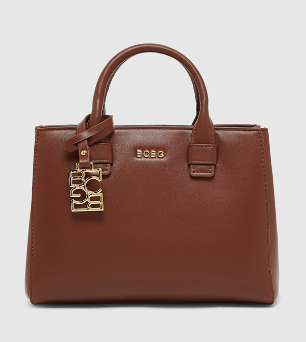 Logo Detail Zip Satchel Bag