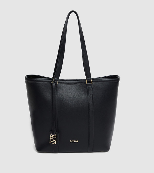 Logo Detail Zippered Tote Bag
