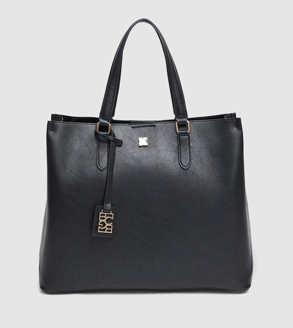 Textured Zip Tote Bag