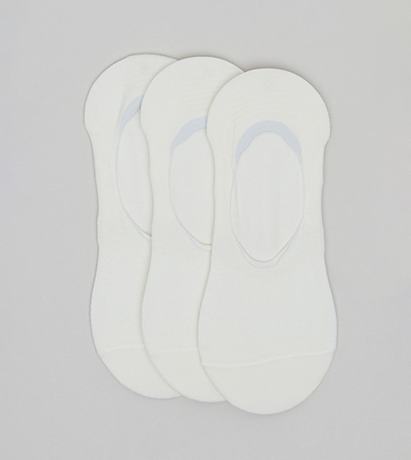 3 Pack Solid No-Show Socks