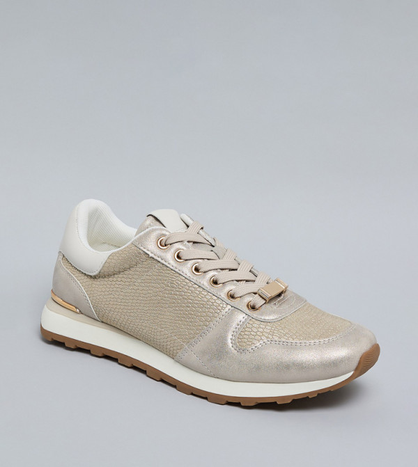 Textured Lace Up Sneakers
