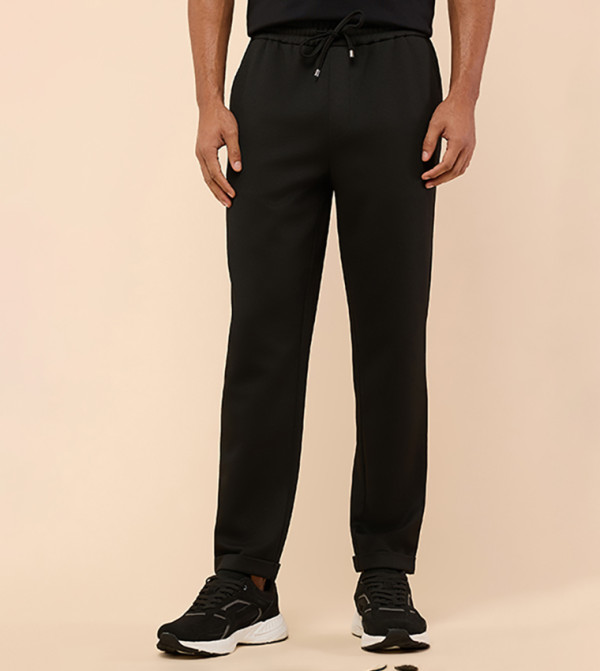 Textured Pants with Drawstring Waist