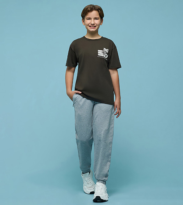 Printed T-Shirt with Crew Neck and Short Sleeves