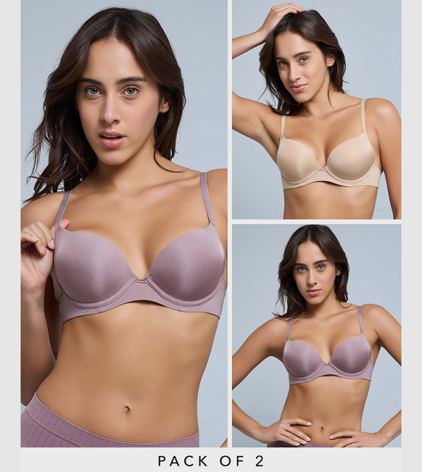 2 Pack Double Push-Up Bras