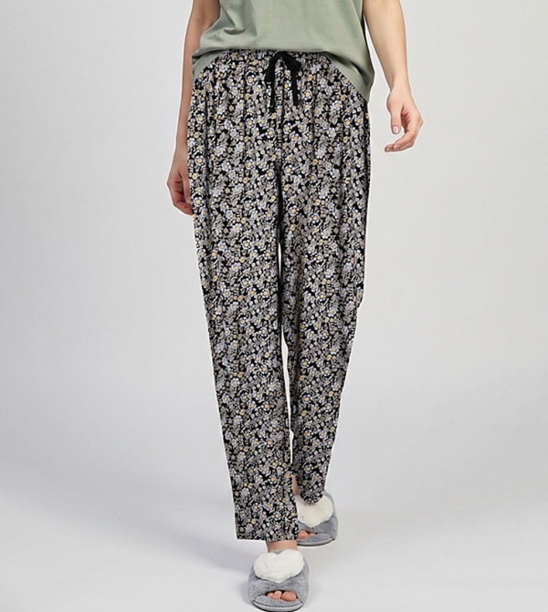 Printed Lounge Pants with Drawstring Waist