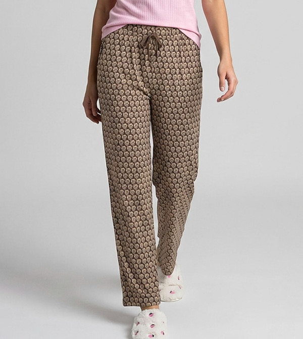 Printed Lounge Pants with Drawstring Waist