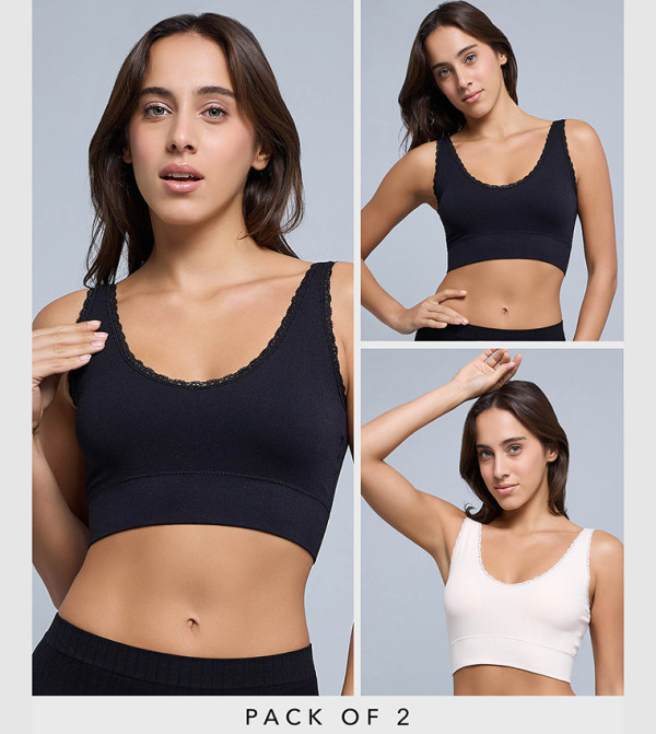 2 Pack Solid Bralettes
