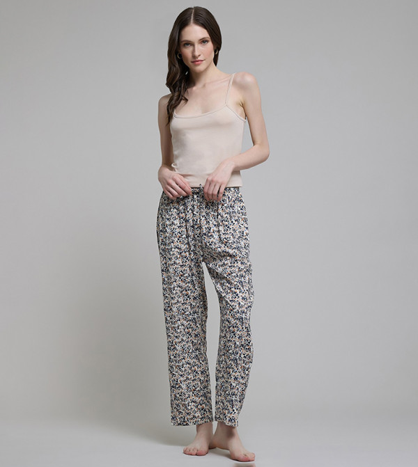 Printed Pyjama Pants with Drawstring Waist