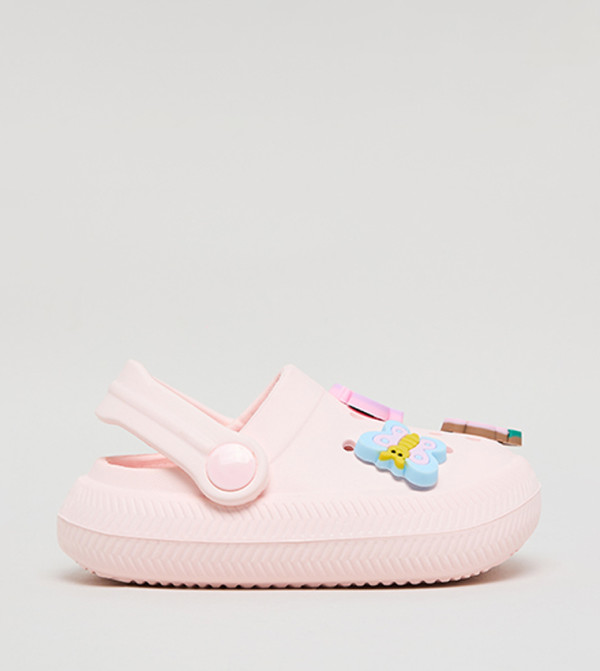 Charm Detail Slingback Clogs