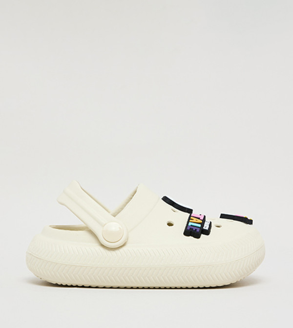 Charm Detail Slingback Clogs