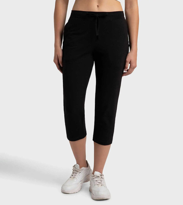 Super Combed Cotton Elastane Stretch Slim Fit Capri with Side Pockets