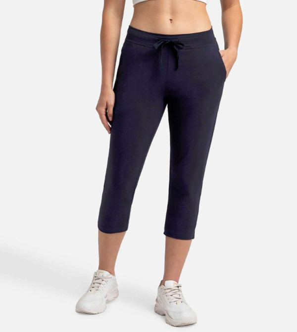 Super Combed Cotton Elastane Stretch Slim Fit Capri with Side Pockets