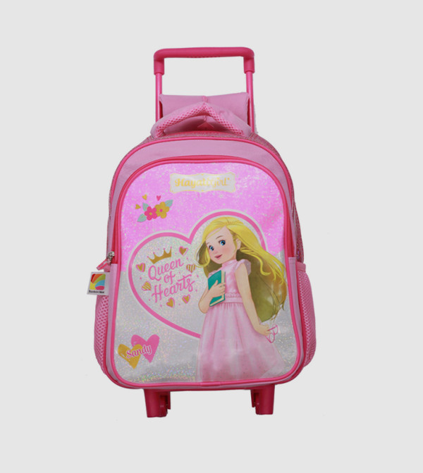 Hayati Girl Trolley Backpack 2 Main Compartments & 2 Side Pockets