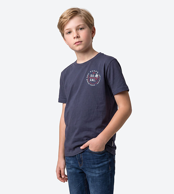 Logo Embroidered Crew Neck T-Shirt
