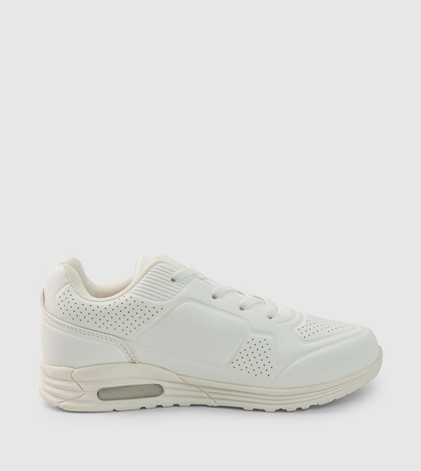 Solid Lace Up Low Top Sneakers