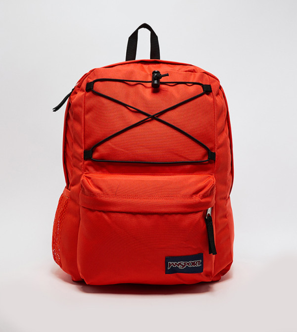 Label Detail Front Pocket Backpack