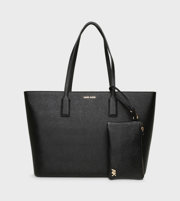 Textured Zippered Tote Bag