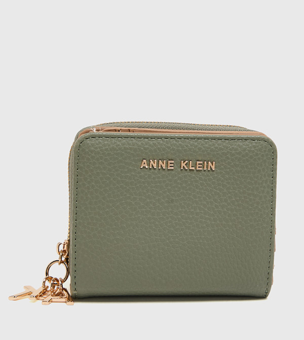 Textured Zip Around Mini Wallet