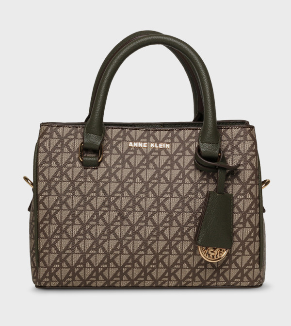 Monogram Patterned Satchel Bag