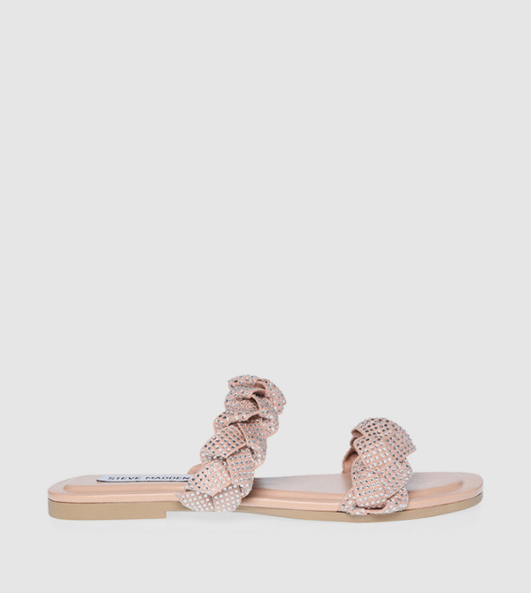 BRIELLE Embellished Open Toe Flat Sandals