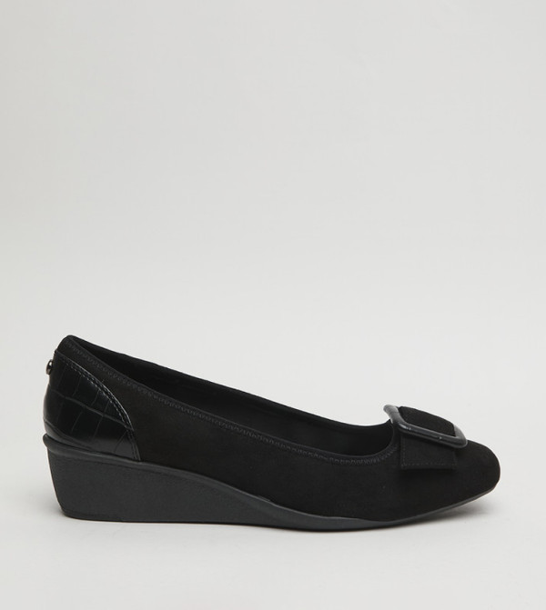WYAT Metal Accent Wedge Pumps