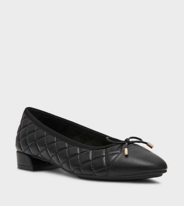 AKDIVINE-Q Quilted Bow Detail Ballerinas
