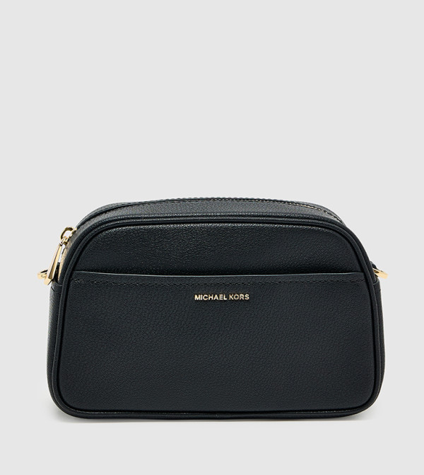 Logo Detail Zipper Crossbody Bag