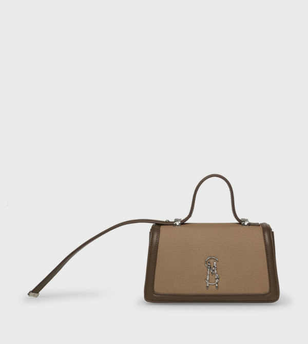 BQUILL Logo Detail Top Handle Bag