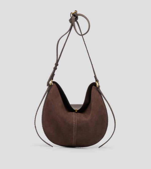 BENNETT Solid Snap Button Crossbody Bag