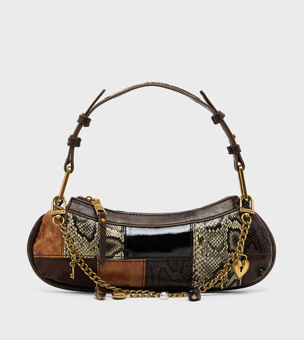 BSLOANE-P Snake Print Shoulder Bag