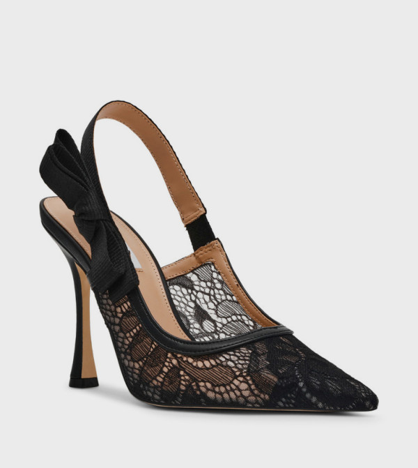 BRYLIE-L Lacy Slingback Pumps
