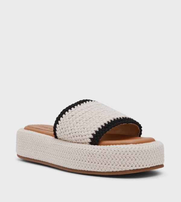BEACHY-W Crochet Detail Flatform Sandals
