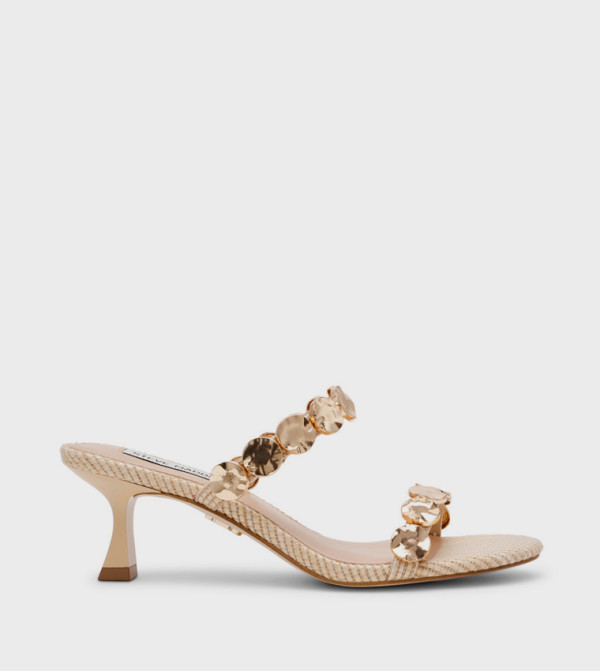 ANNIKA Metal Accent Heeled Sandals