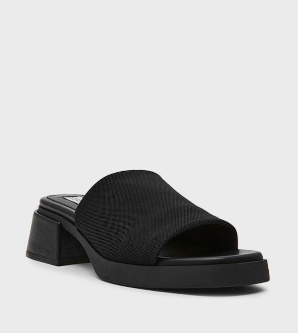SLIDESTER Solid Open Toe Heeled Sandals