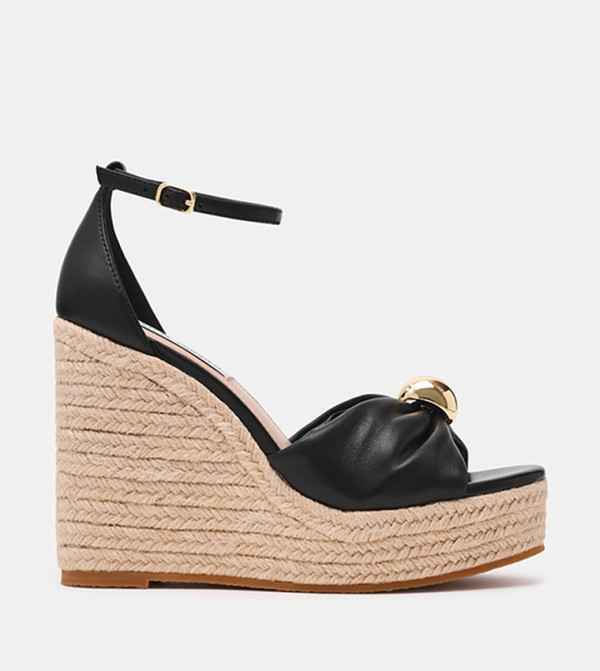 TALIYA Ruched Espadrille Wedges