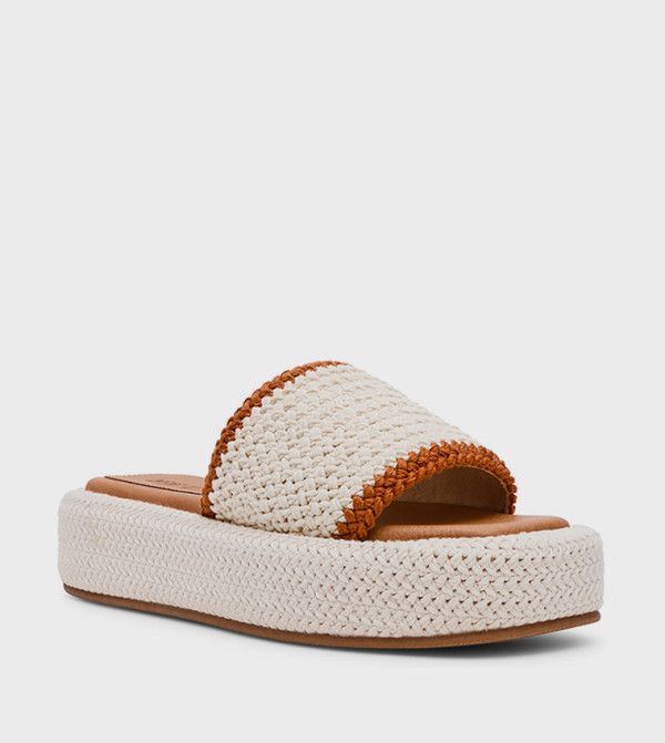 BEACHY-W Crochet Detail Flatform Sandals