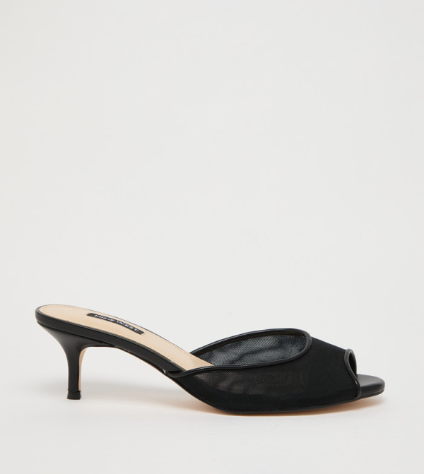 LUVLIE Mesh Peep Toe Heeled Sandals