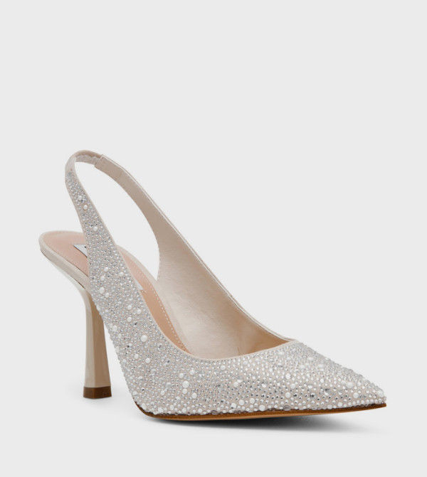JEWELER-P Embellished Slingback Pumps