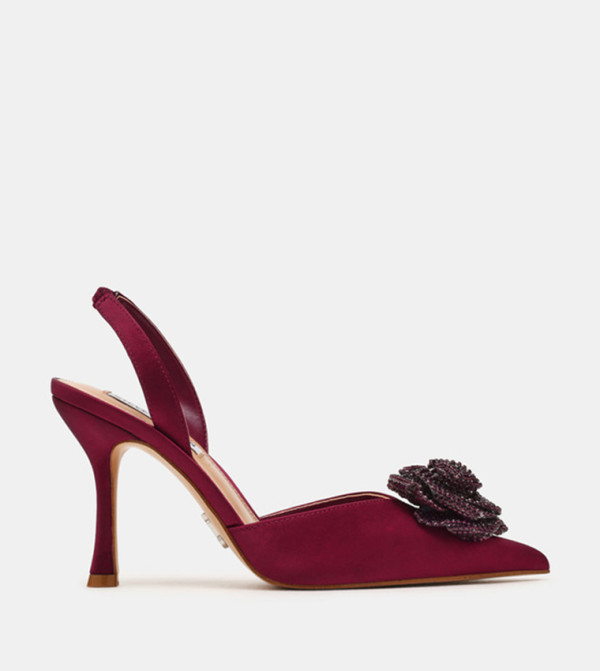 LYSANDRA Appliqued Slingback Pumps