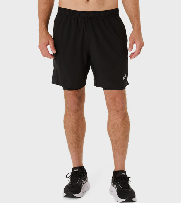 Logo Printed 2-in-1 7" Active Shorts