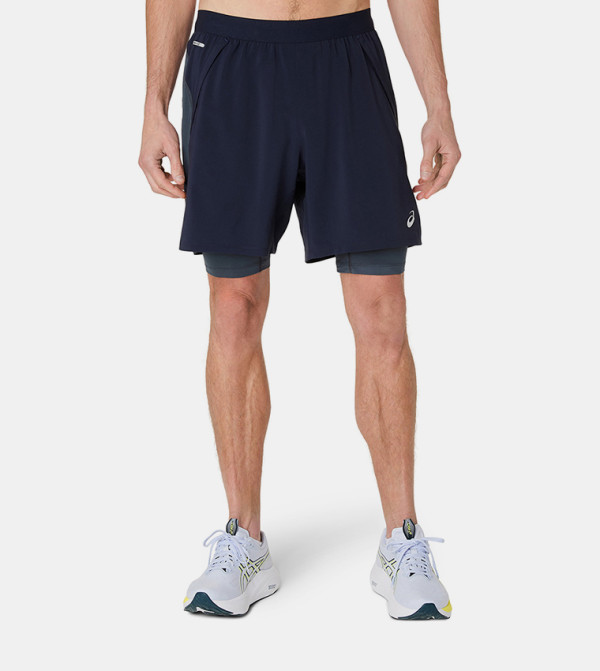 ROAD Logo Printed 2-in-1 7" Active Shorts