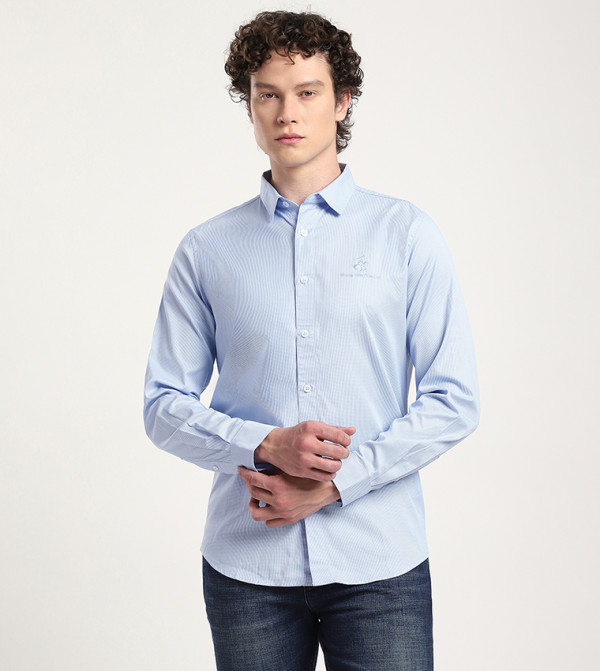 Logo Embroidered Long Sleeves Shirt