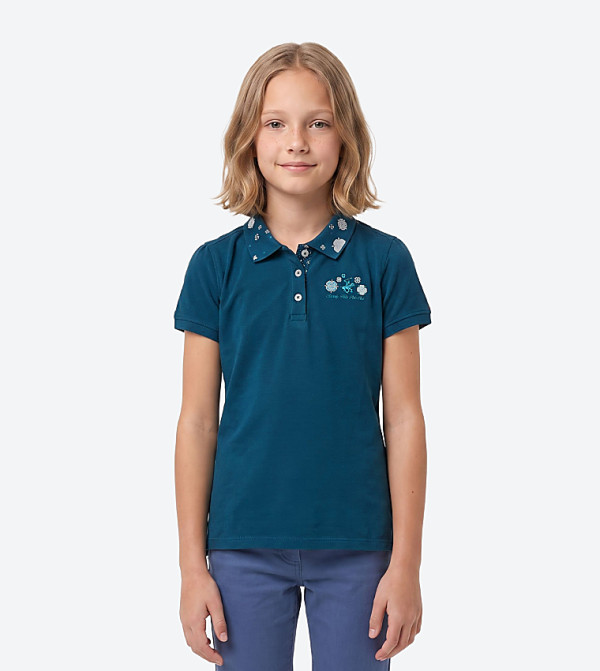 Logo Embroidered Short Sleeves Polo T-Shirt