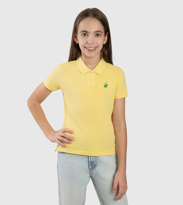 Logo Embroidered Short Sleeves Polo T-Shirt