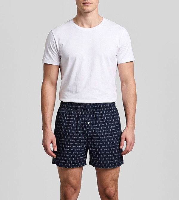 Patterned Boxers with Elastic Waist