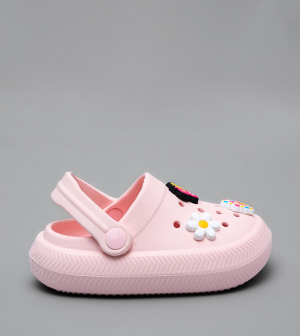 Charm Detail Slingback Clogs