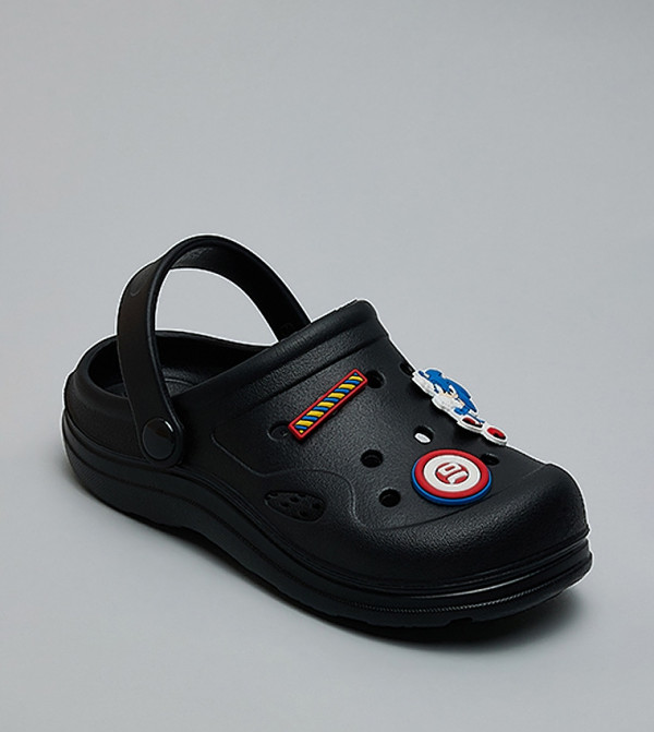 Charm Detail Slingback Clogs