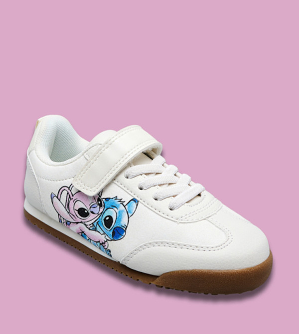 Angel & Stitch Print Velcro Sneakers