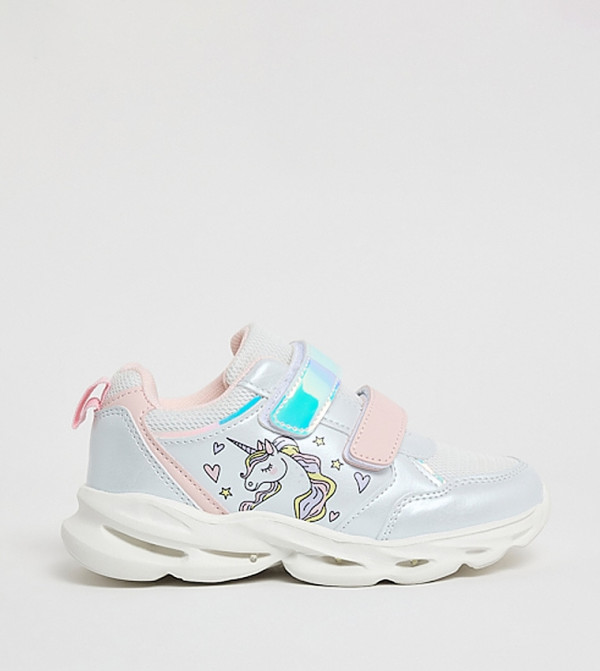 Unicorn Print Velcro Sports Shoes