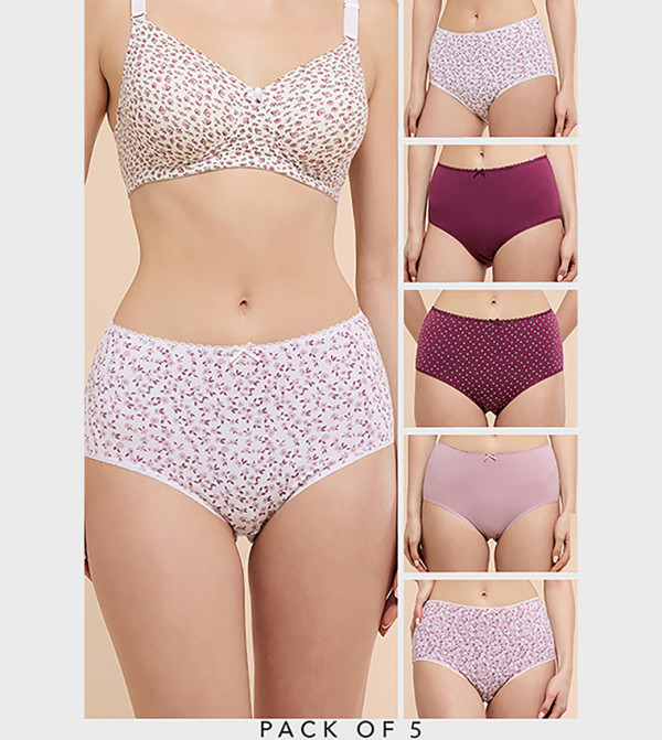 5 Pack Printed Full Briefs